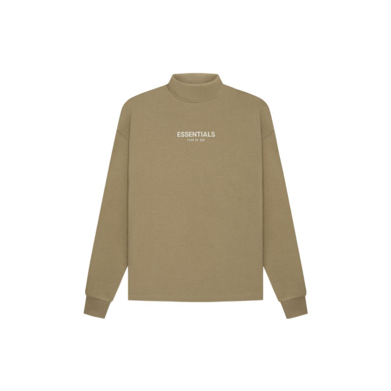 Fear of God Essentials SS22 Relaxed Mockneck Oak Logo