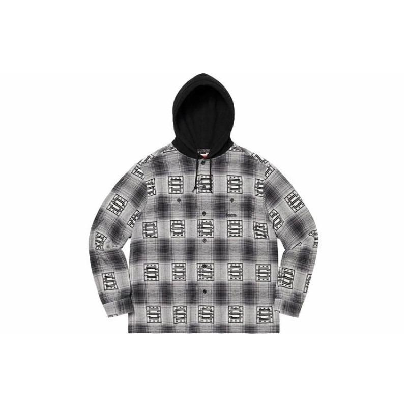 Supreme FW20 Week 12 Hooded Shadow Plaid Shirt