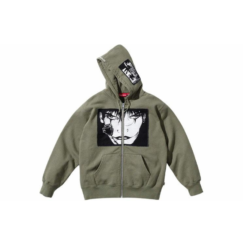 Supreme Week 4 x The Crow Zip Up Hooded Sweatshirt