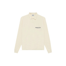 Fear of God Essentials SS21 Long Sleeve French Terry ButtercreamCream LogoPolo
