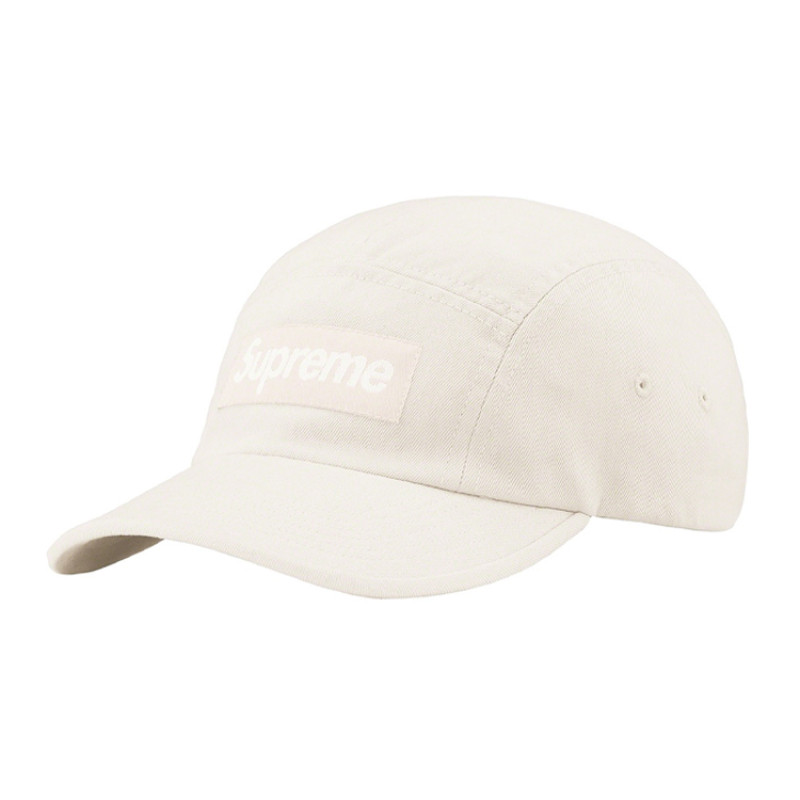 Supreme Week 1 Washed Chino Twill Camp Cap logo
