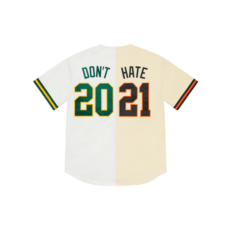 Supreme SS21 Week 1 Don't Hate Baseball Jersey