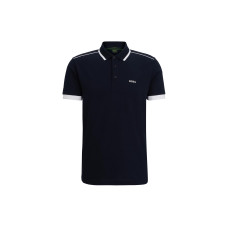 HUGO BOSS Cotton-Piqu Polo Shirt With Contrast Stripes And Logo Polo