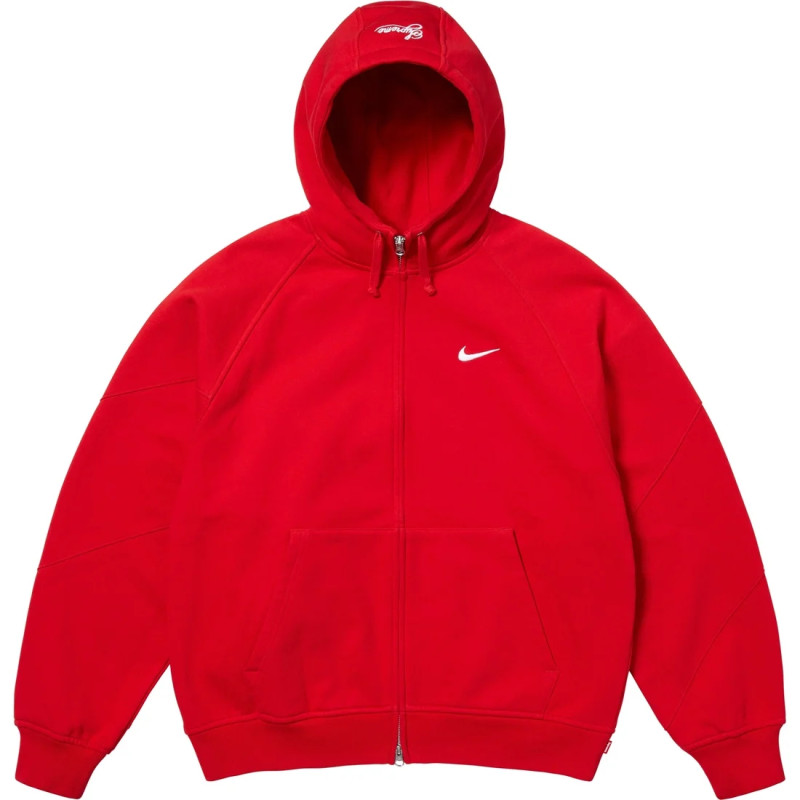 Supreme x Nike SS25 WEEK4 Zip Up Hooded Sweatshirt logo