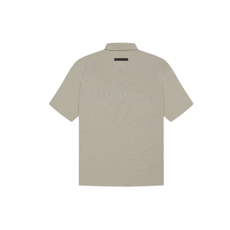Fear of God Essentials SS21 Short Sleeve Polo Moss LogoPolo