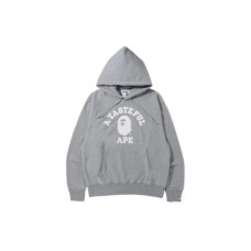 A BATHING APE x JJJJOUND Relaxed Classic College Pullover Hoodie Logo