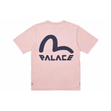 PALACE x EVISU FW21 Seagull T-Shirt Pink Nectar LogoT