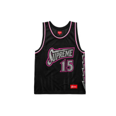 Supreme SS18 Bolt Basketball Jersey Black Logo