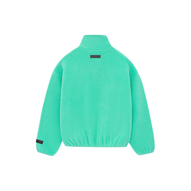 Fear of God Essentials SS24 Polar Fleece Halfzip Mockneck MINT LEAF