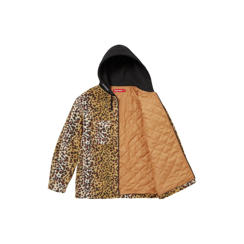 Supreme FW23 WEEK11 FLEECE ZIP UP HOODED SHIRT