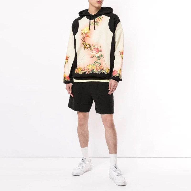 Supreme SS19 x Jean Paul Gaultier Floral Print Hooded Sweatshirt Cardinal