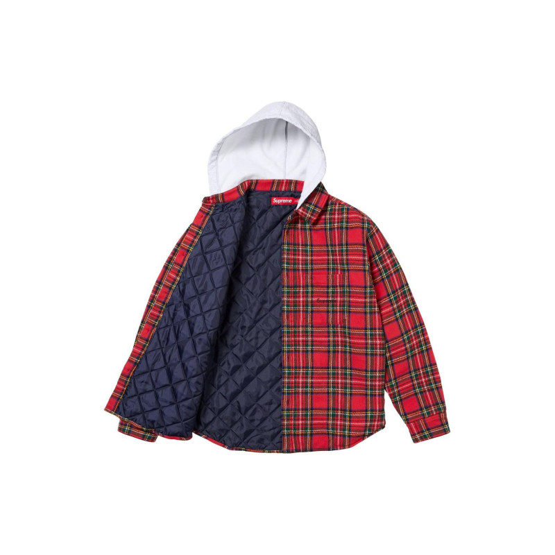 Supreme FW23 FW23 WEEK15 TARTAN FLANNEL HOODED SHIRT