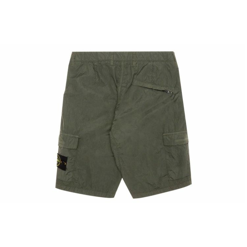 STONE ISLAND Seersucker Bermuda Cargo Shorts
