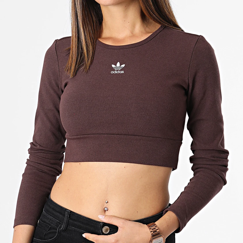 adidas originals Essentials Rib Long Sleeve Tee LogoT