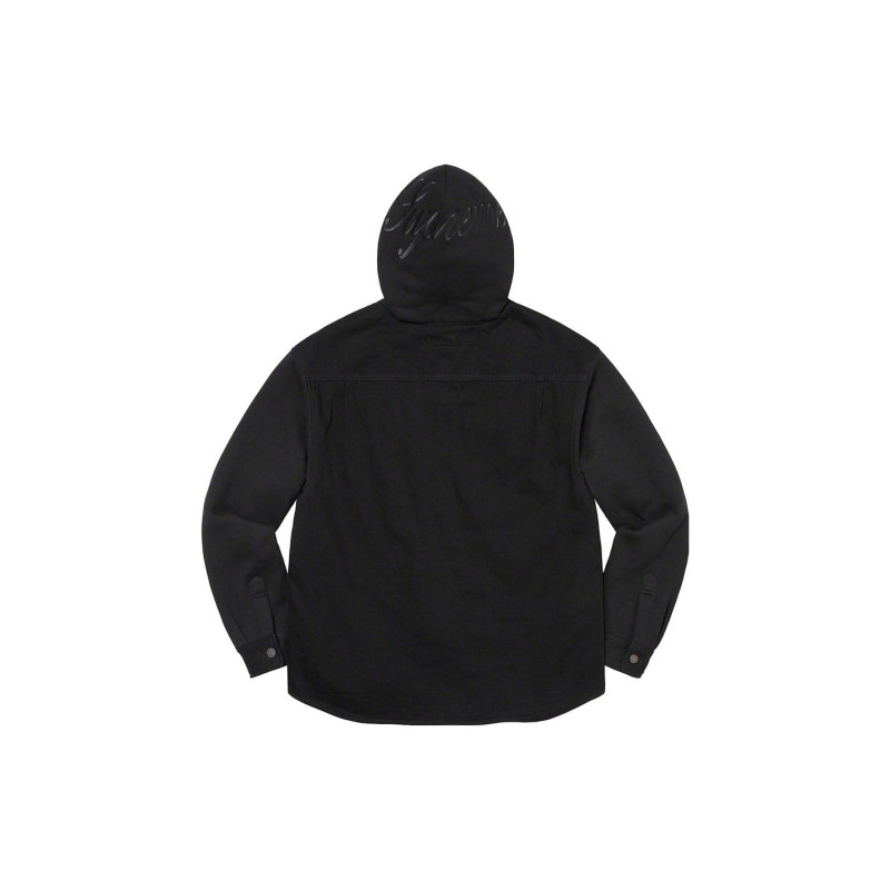 Supreme FW22 Week 12 Fleece Hooded Denim Shirt Logo